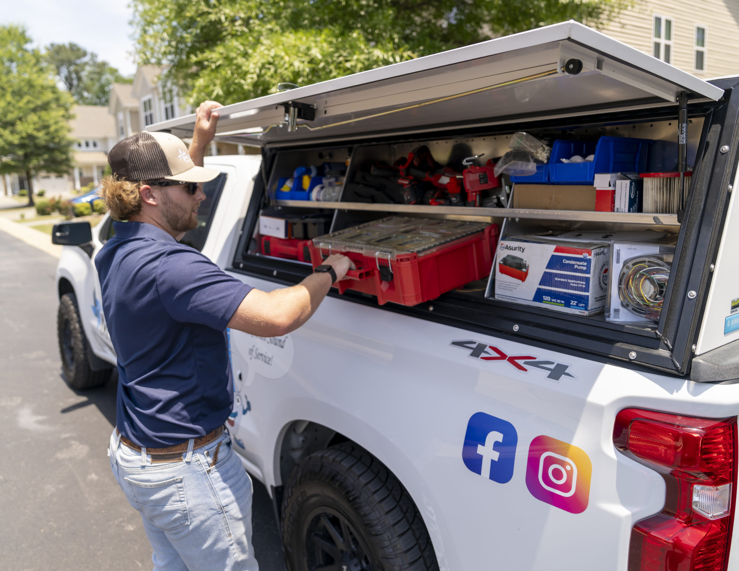 Mandolin Services technician repairing residential water heater equipment