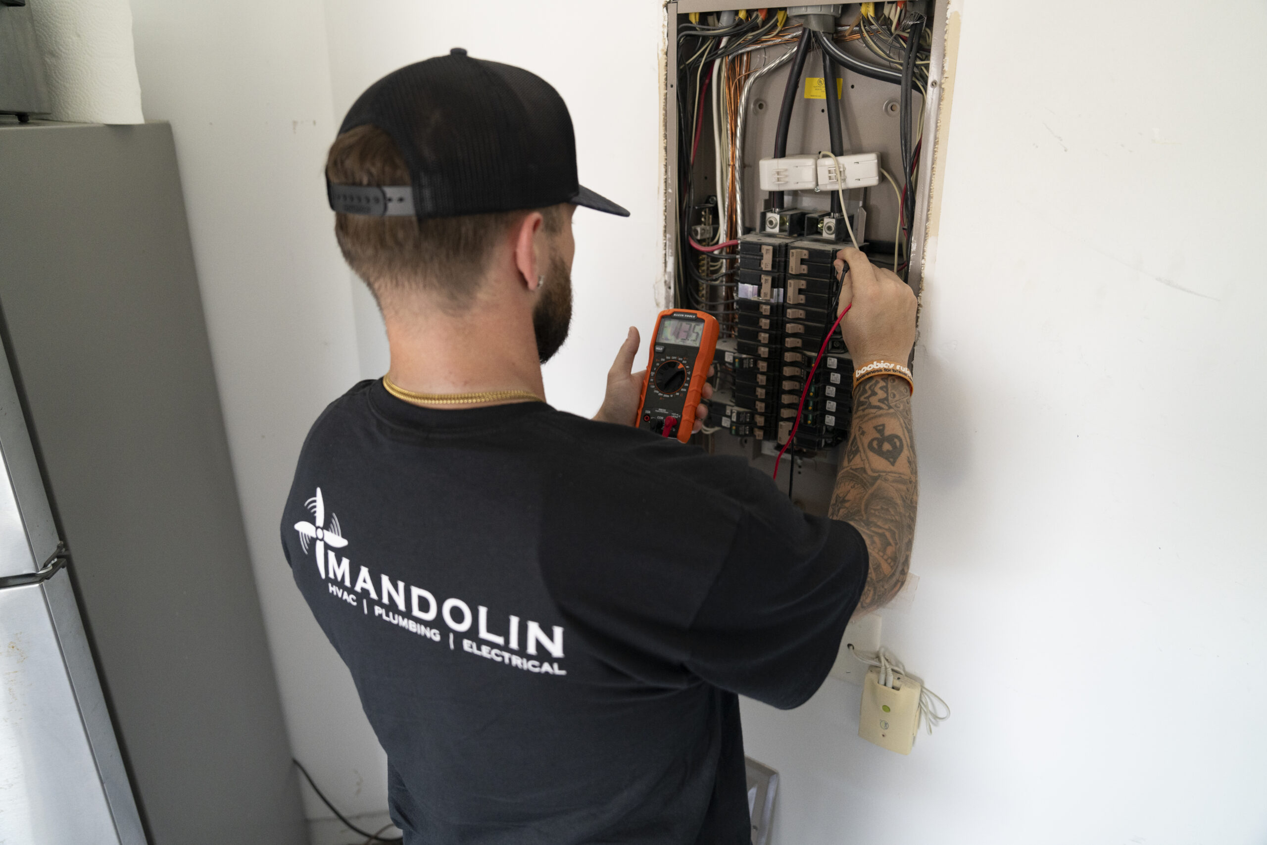 Mandolin Services technician working at a Raleigh area home