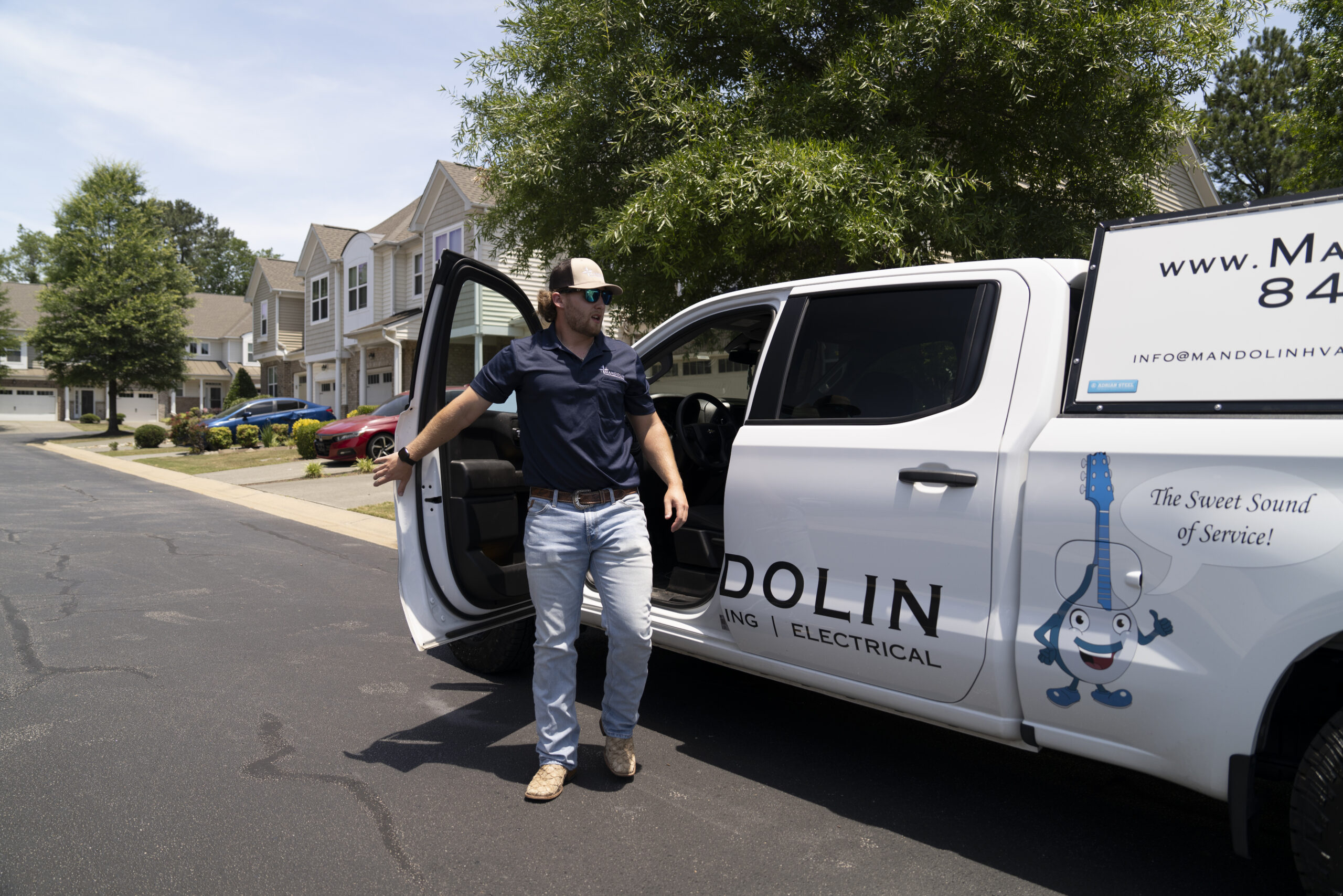 Mandolin Services company vehicle at a residential property